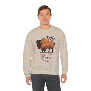 Fluffy Cow Christmas Sweatshirt