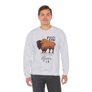 Fluffy Cow Christmas Sweatshirt